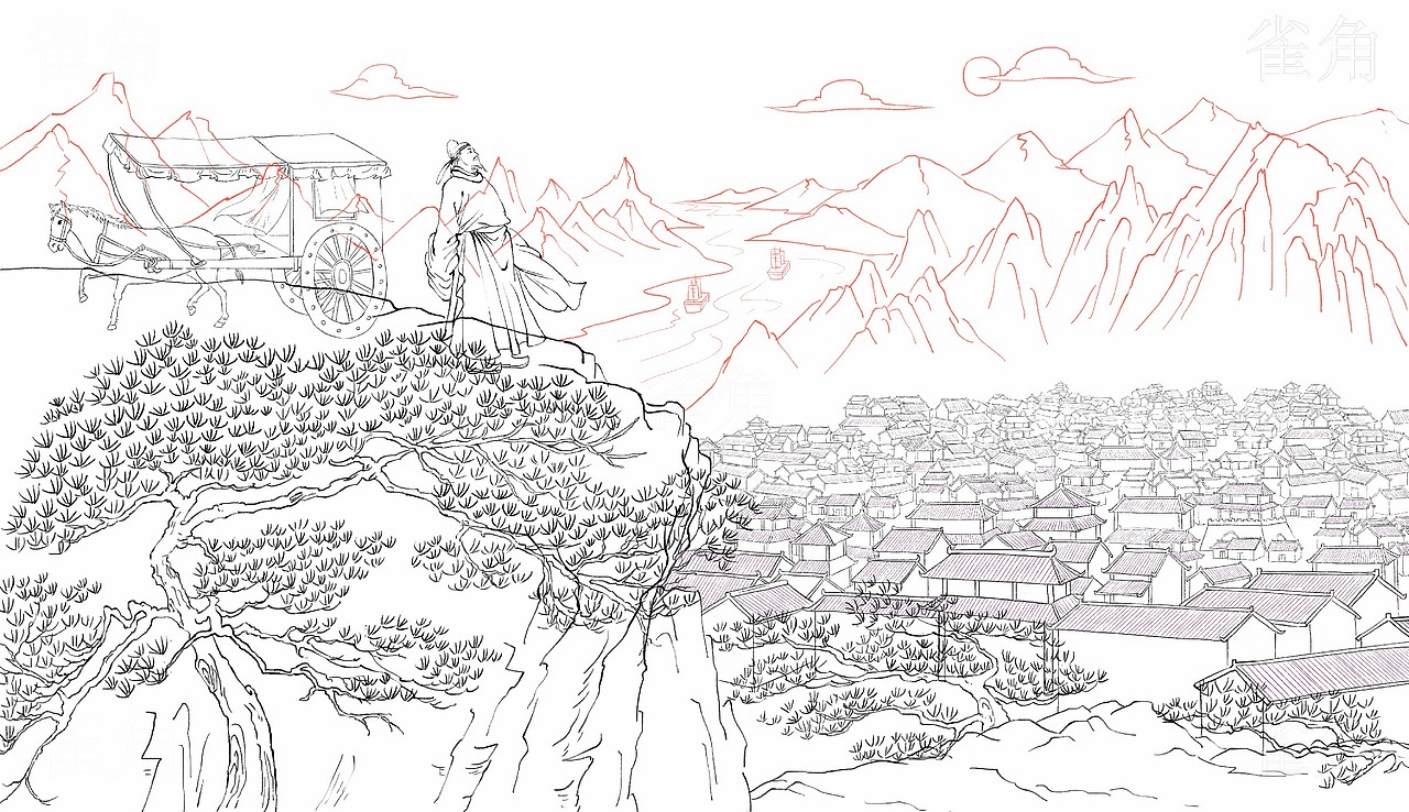 古诗词绘本线稿