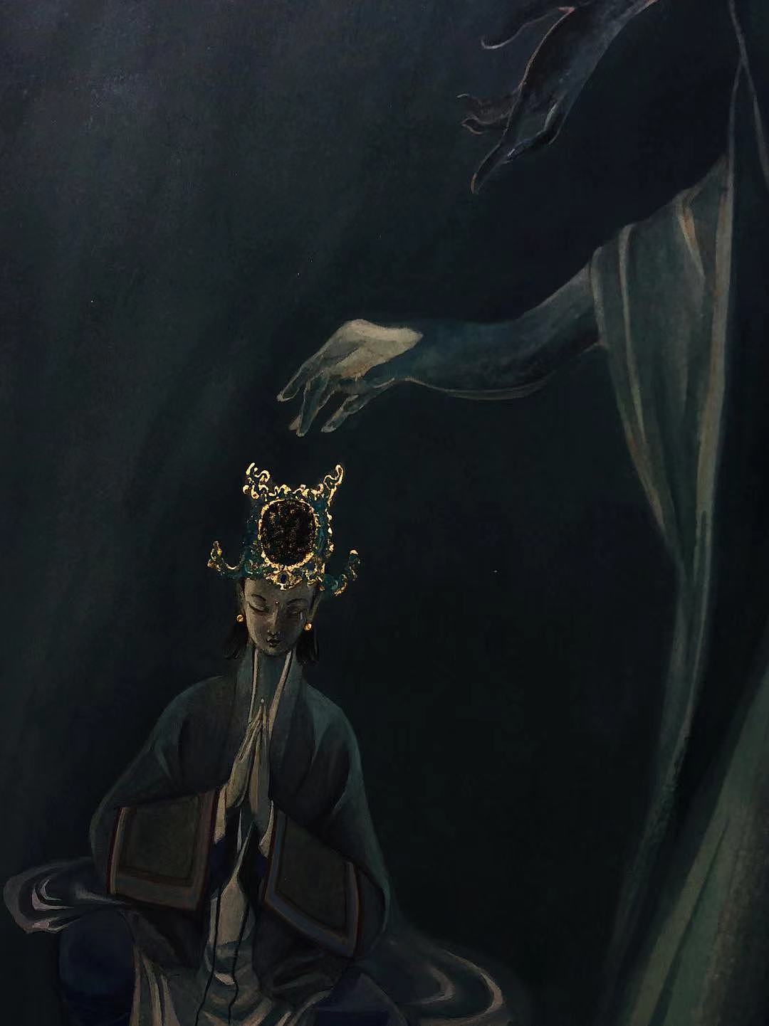 敦煌飞天-落弦织