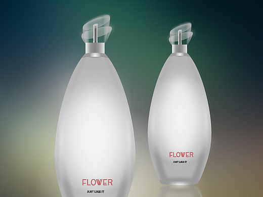 AI画的香水瓶，纯手工绘制