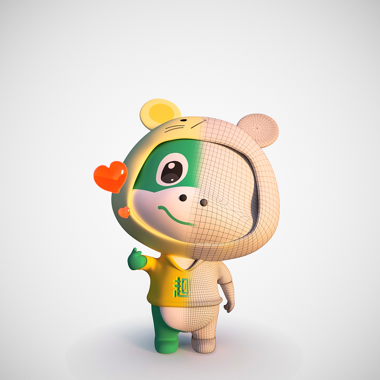 趣头条吉祥物建模及渲染