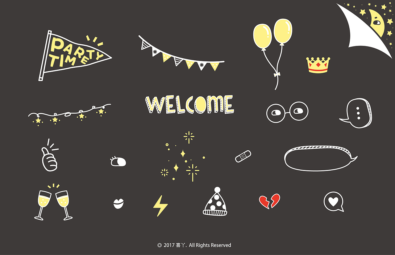 和黄油相机合作的【派对时间】和【春日狂想】贴纸