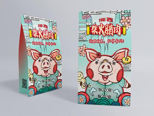 享食代 国潮手绘包装
