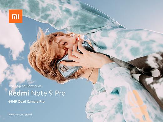 小米国际版note9系列产品平面拍摄（样张+平面广告）