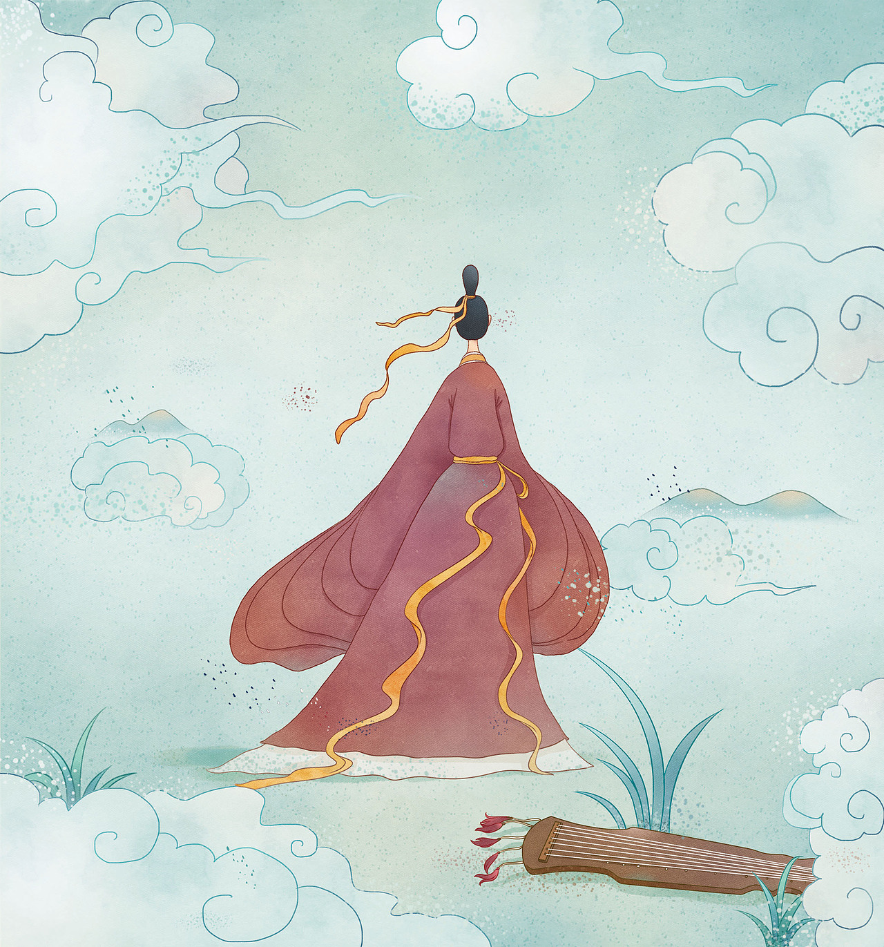 声律启蒙插图|插画|艺术插画|诗尔shier_原创作品-站酷(zcool)