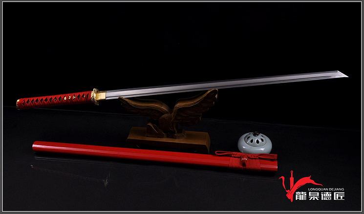 德匠堂宝剑-龙泉刀剑-金龙唐刀|锰钢(DJ-3288)
