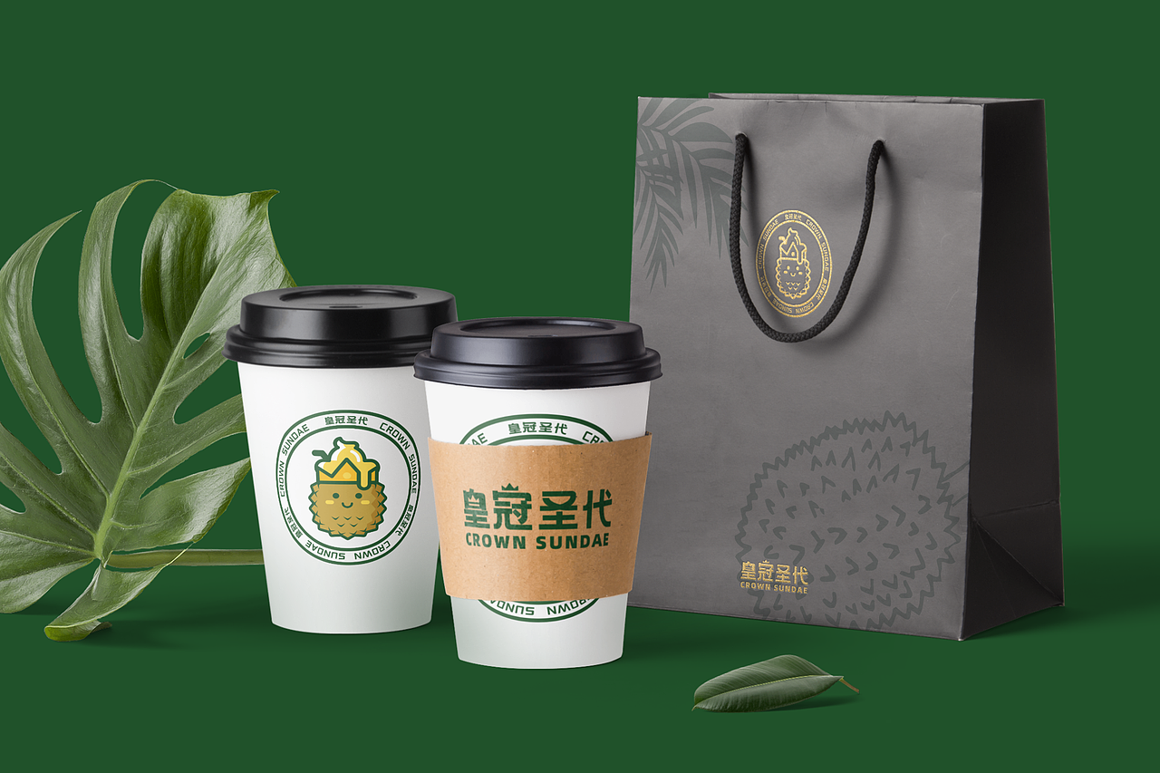 品牌丨CROWN SUNDAE 冷冻榴莲果肉品牌包装设计（图ZMjMwODA1MDky） - 品牌 - 站酷设计师Wakey_蒋醒醒原创素材 - 站酷ZCOOL