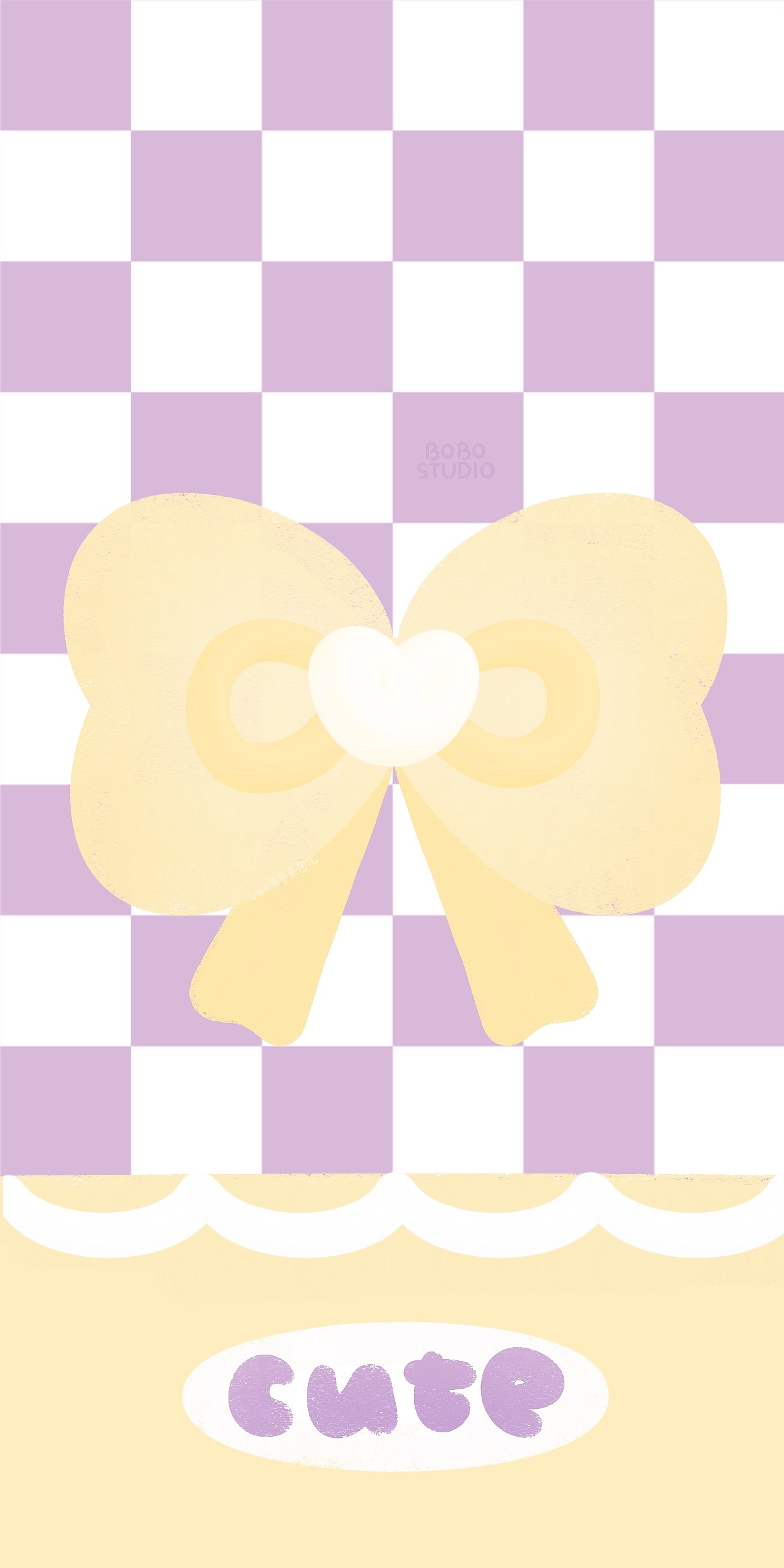 26期 元气少女粉蓝紫郁金香花朵小兔手机壳插画壁纸