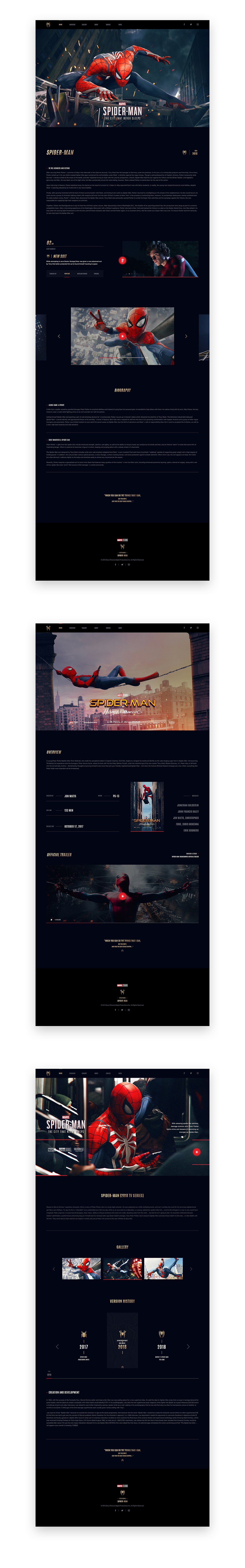 Spider-Man Into the Spider-Verse Webdesign#（图ZMTQwMzIxNjI4） - 企业官网 - 站酷设计师Sawyerchan原创素材 - 站酷ZCOOL