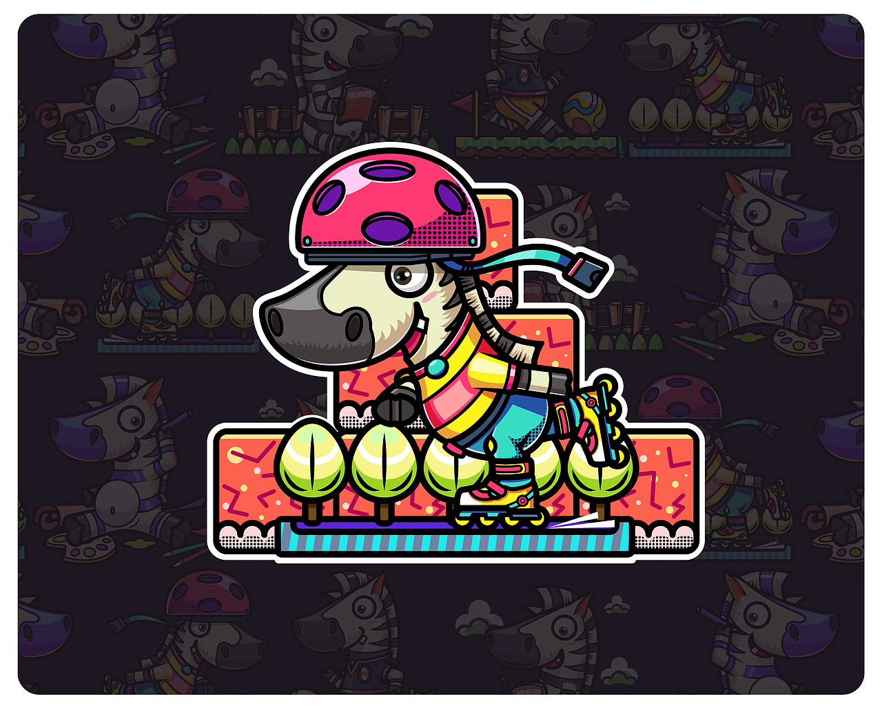 “爱阅斑马”—杂志吉祥物设计（图ZMTMxOTQ1NjA4） - IP形象 - 站酷设计师喵斯塔卜插画原创素材 - 站酷ZCOOL