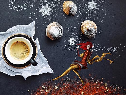 非常有创意的，意大利插画家Cinzia Bolognesi的手指画