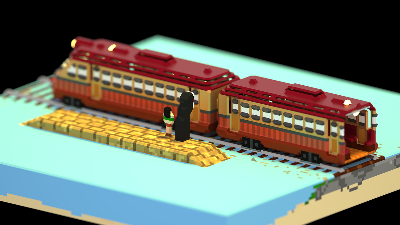 magicavoxel-千与千寻的海上火车站（图ZOTI0NzM5ODQ=） - 动画/影视 - 站酷设计师GuomuGuomu原创素材 - 站酷ZCOOL