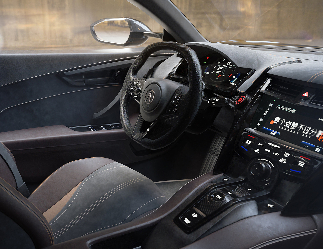 区区渲染一台车车 讴歌NSX