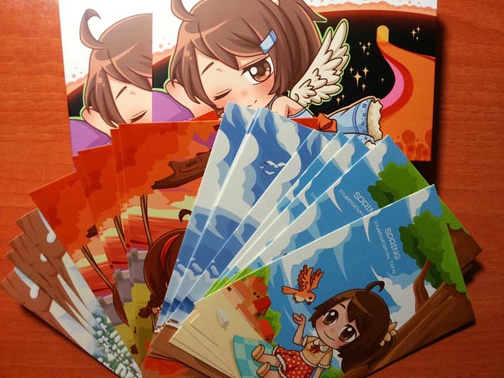 【许小瞳原创】春夏秋冬四季款明信片套装（图ZMTg4NzcyMjg=） - 商业插画 - 站酷设计师许小小小瞳原创素材 - 站酷ZCOOL