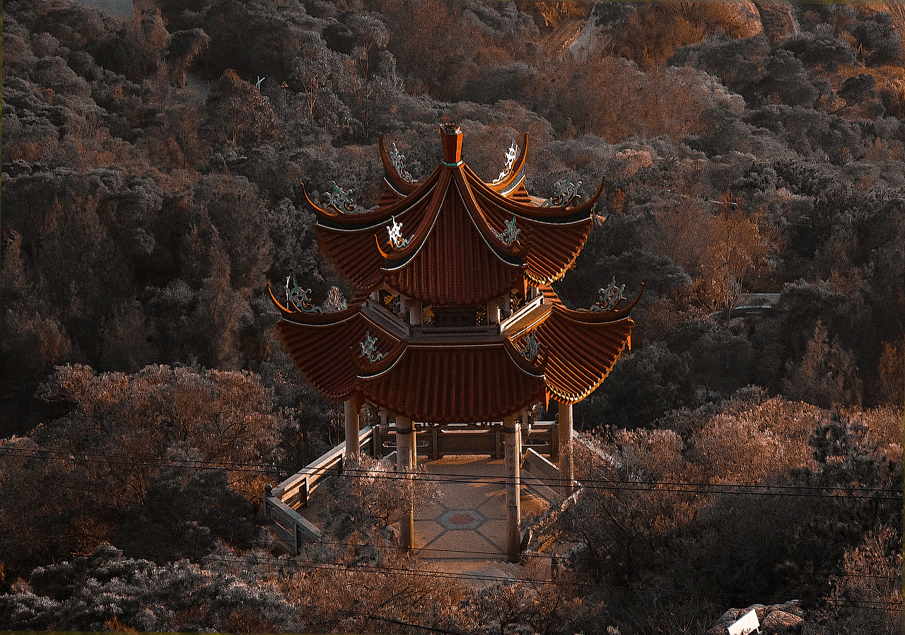 秋色——林中小亭