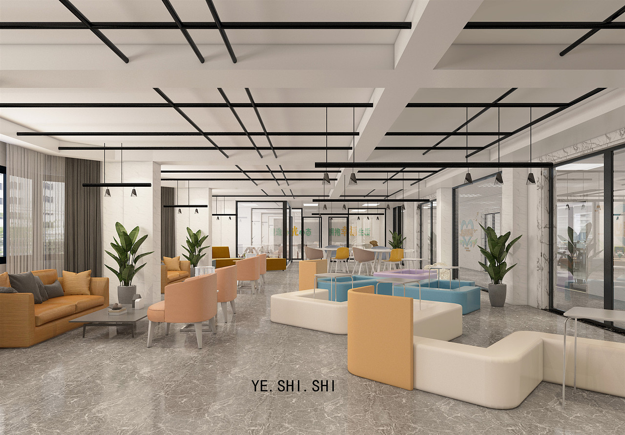 妇女儿童活动中心|空间|家装设计|诗诗小仙女 - 原创作品 - 站酷