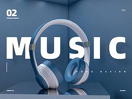 【3C类目产品】佩戴式耳机物理渲染