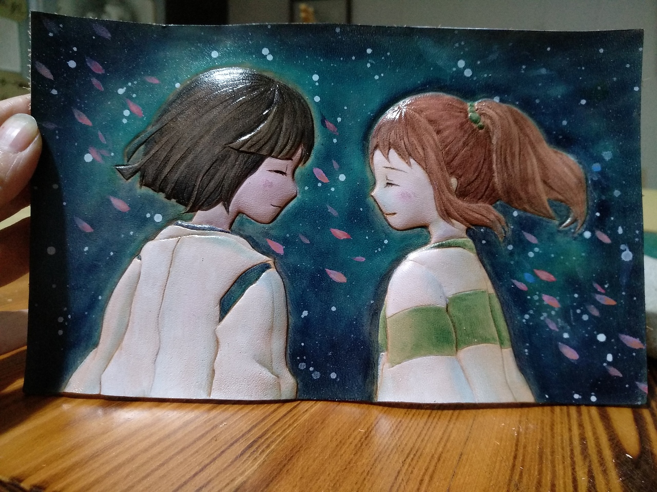 原创皮雕皮塑作品