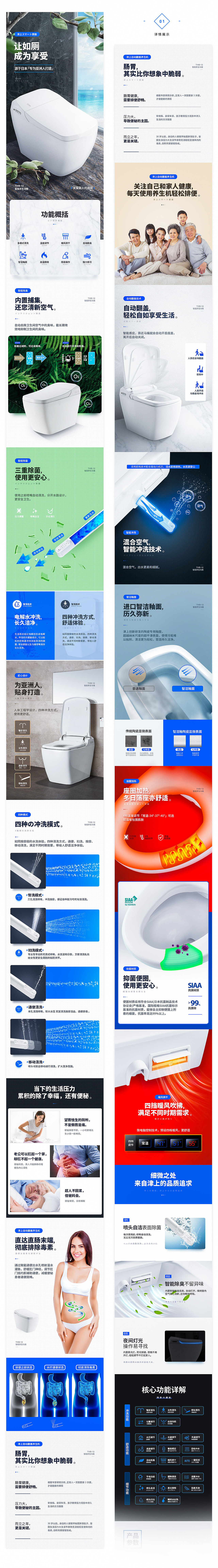 2个智能马桶详情页