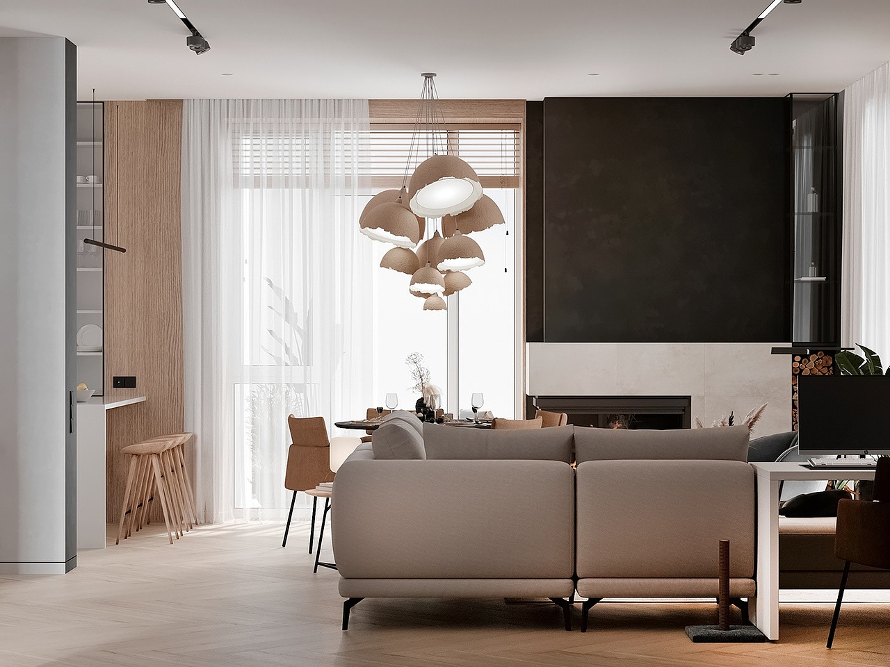 原木纯白空间感,简约轻盈