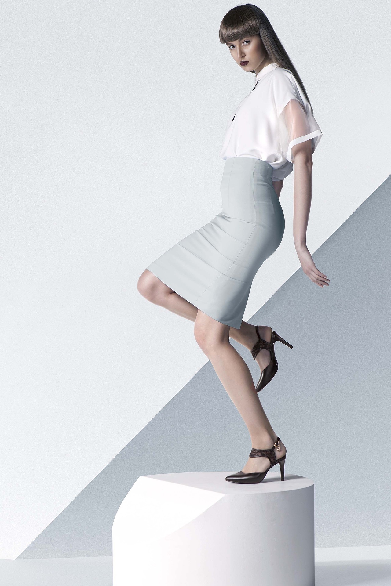 欧洲极致简约女鞋形象硬照