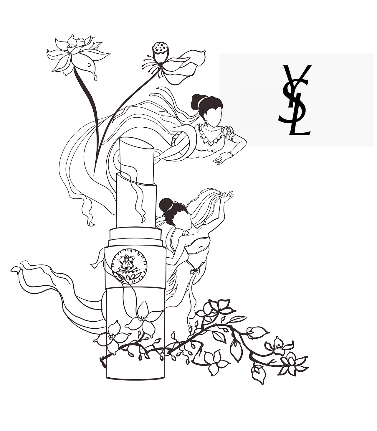 国风插画联名某某品牌的