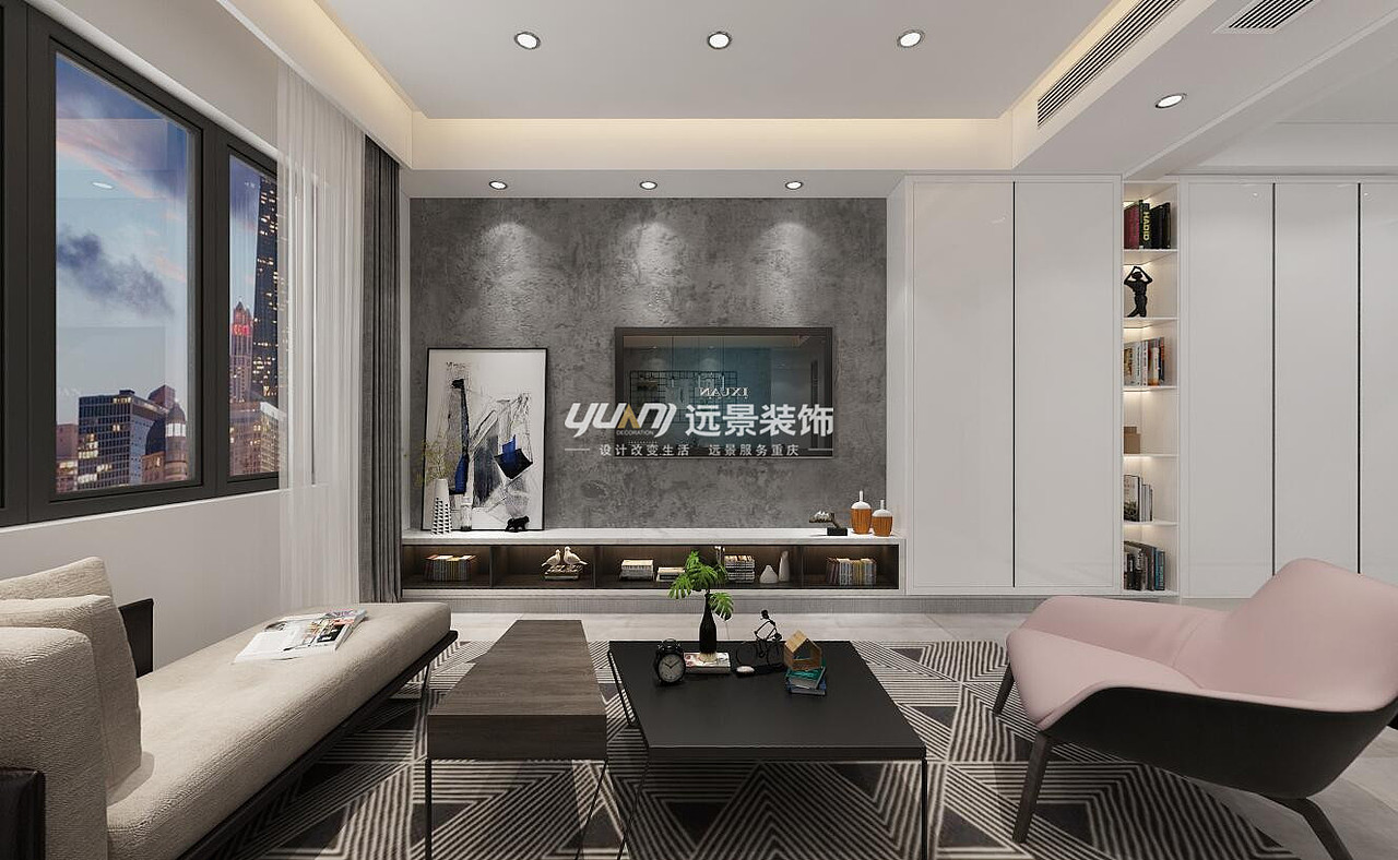 康桥融府装修设计案例-现代北欧-远景装饰作品地址
