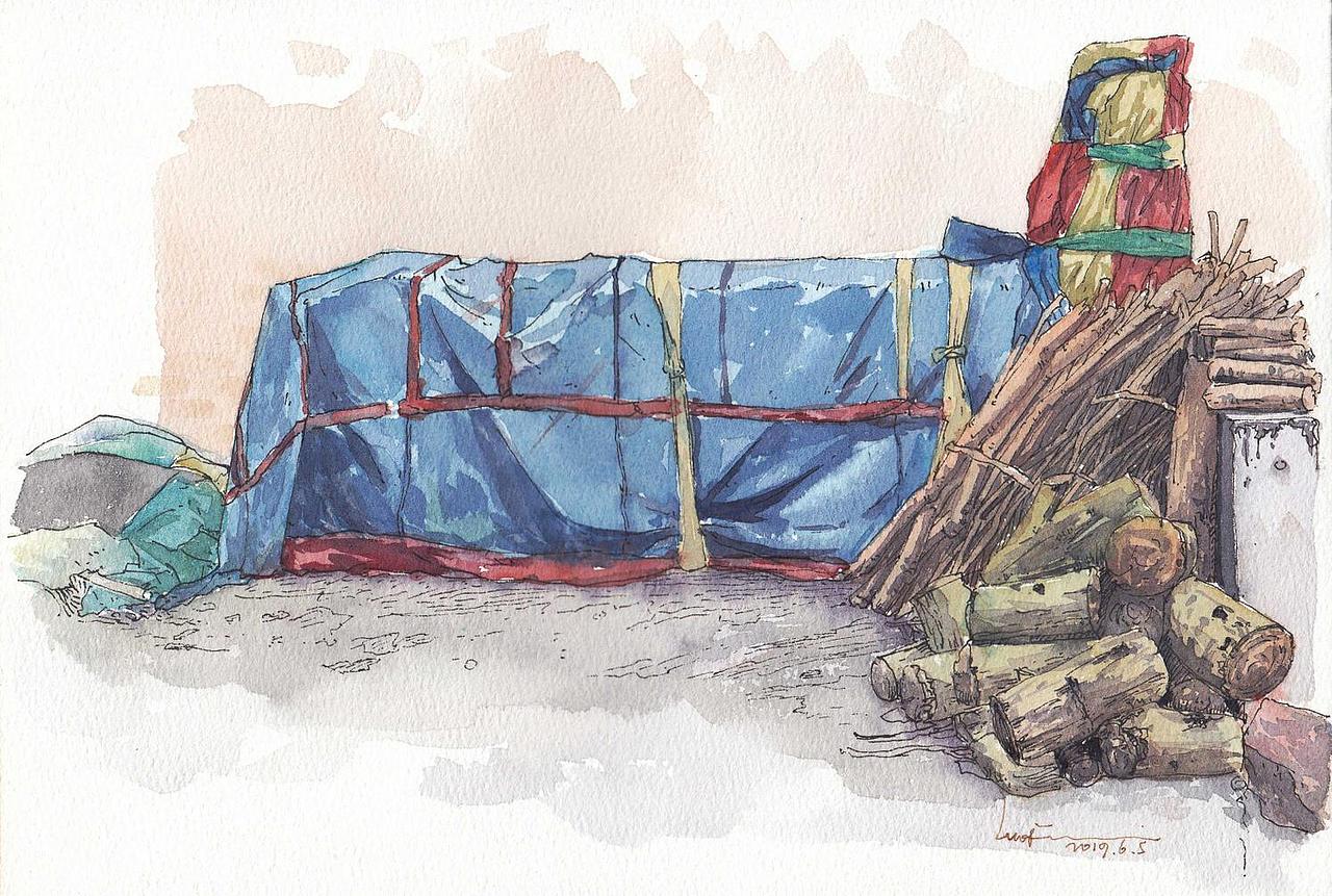 钢笔淡彩写生（图ZMTc3MzMyNTgw） - 绘画 - 站酷设计师喵喵LC原创素材 - 站酷ZCOOL