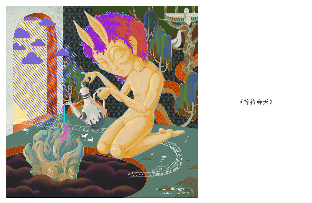 胡说八道的林芝麻（图ZMjkwNjkyMzMy） - 艺术插画 - 站酷设计师林麻利原创素材 - 站酷ZCOOL