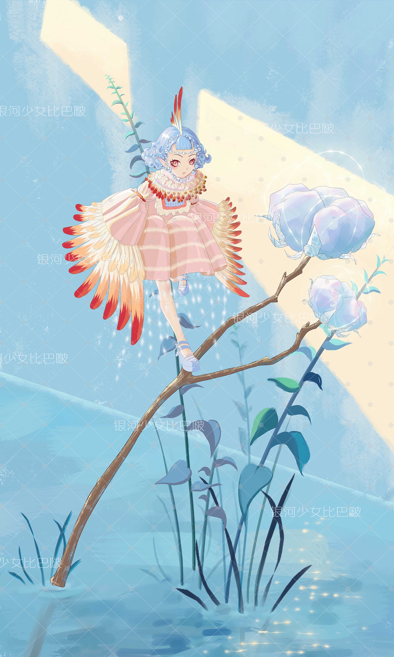 336天前 14 0 0 济南  |  插画师 关于山海经中毕方的拟人.