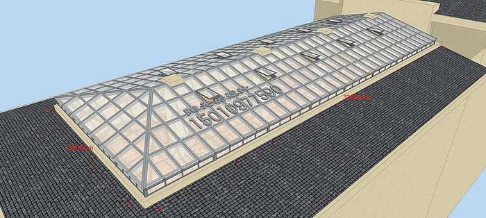 楼顶平台钢结构玻璃封顶效果图