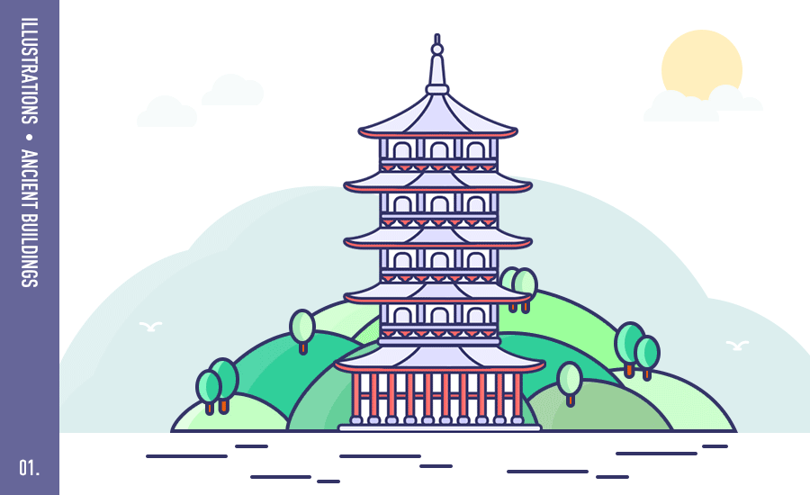 建筑插画 Architectural Illustrations（图ZNjMzMzc3MTY=） - 艺术插画 - 站酷设计师逐日的沙鱼原创素材 - 站酷ZCOOL