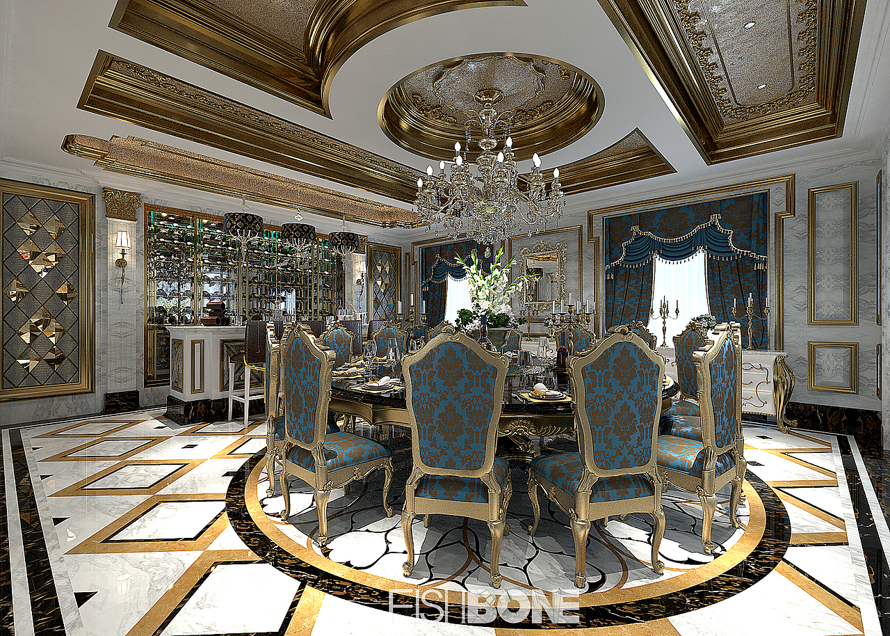 鱼骨设计-巴洛克风格别墅