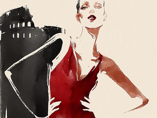 《Cosmo》的一组香水软宣插图