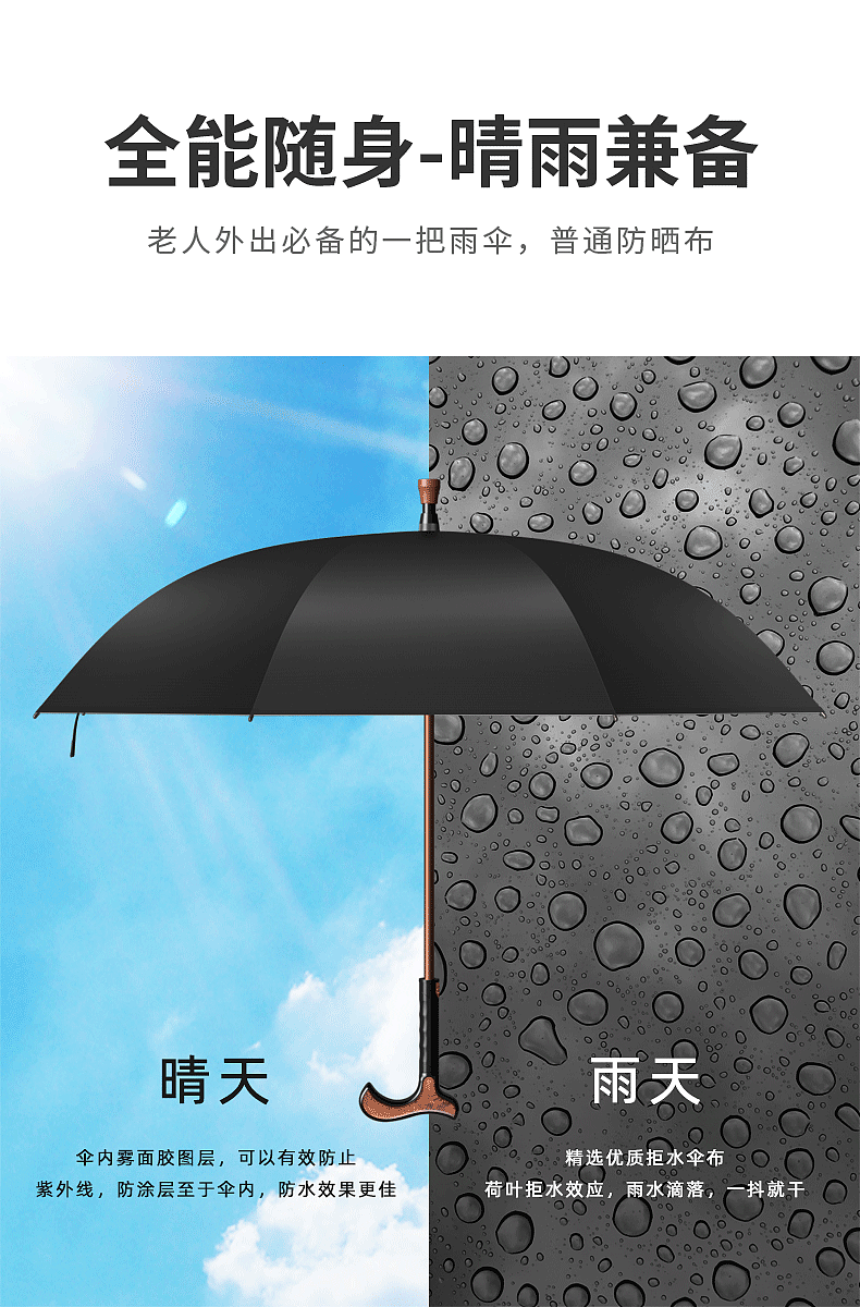 拐杖伞详情页设计