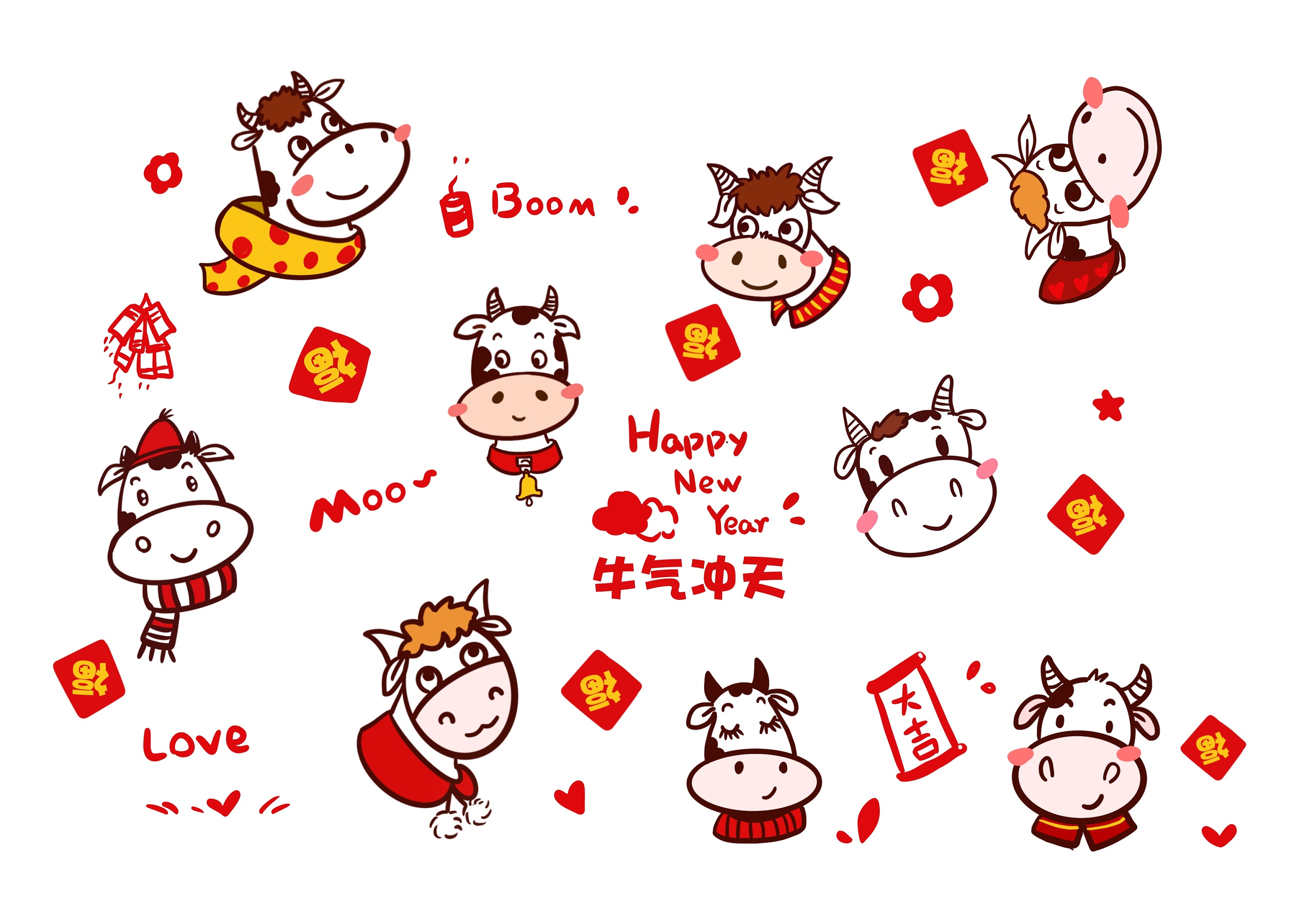 牛牛图案原创