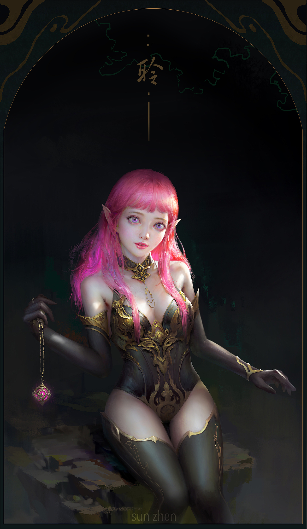 聆（图ZMTYwNDAzNzgw） - 创作习作 - 站酷设计师孙震sz原创素材 - 站酷ZCOOL