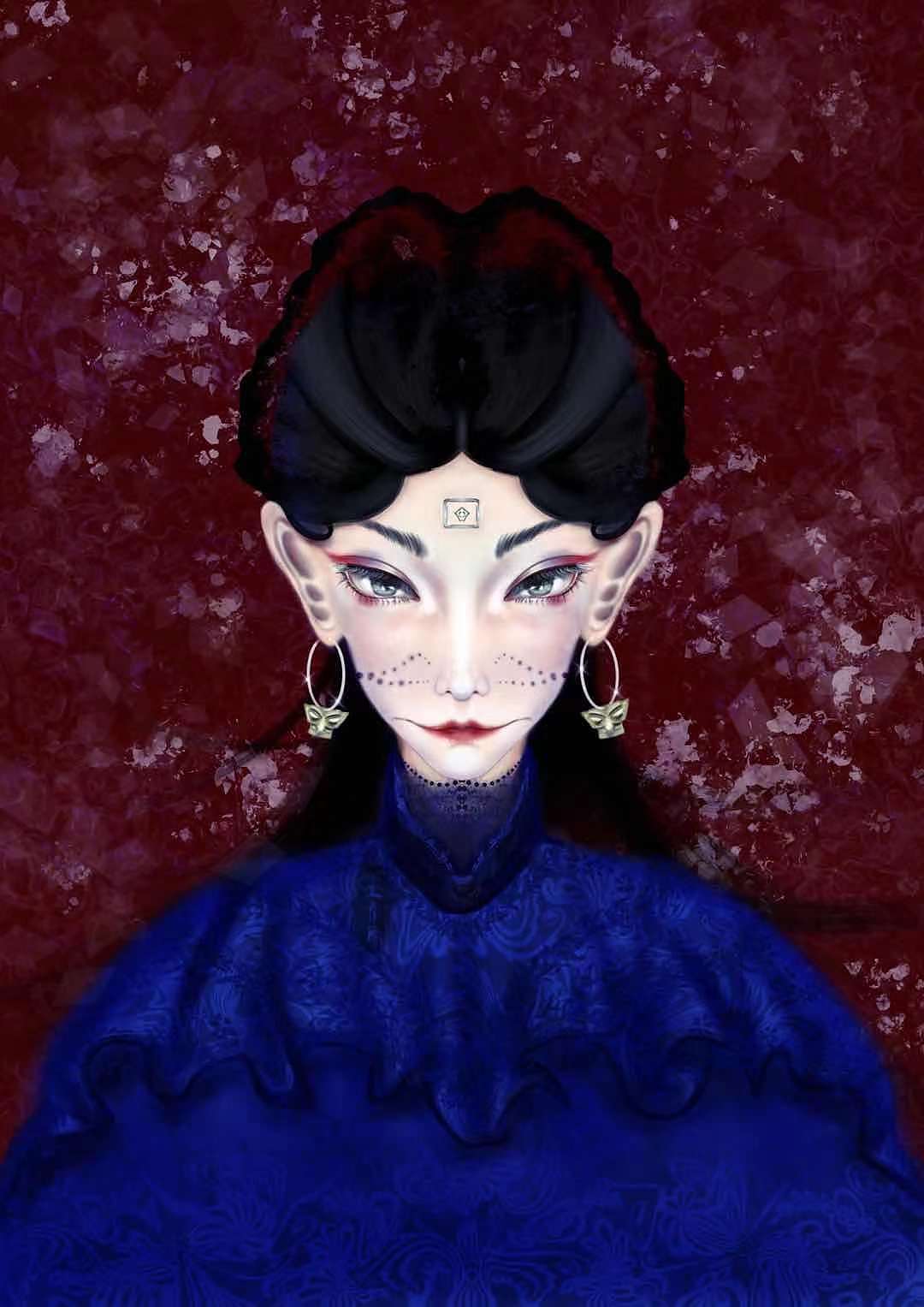 三星堆面具拟人创作