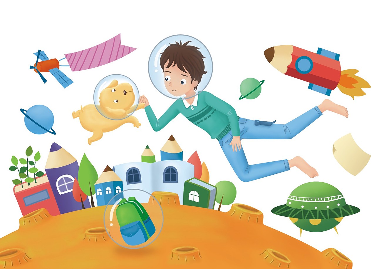 学校教材封面插图（图ZNjMzMTAyNDQ=） - 商业插画 - 站酷设计师阿卡鱼原创素材 - 站酷ZCOOL