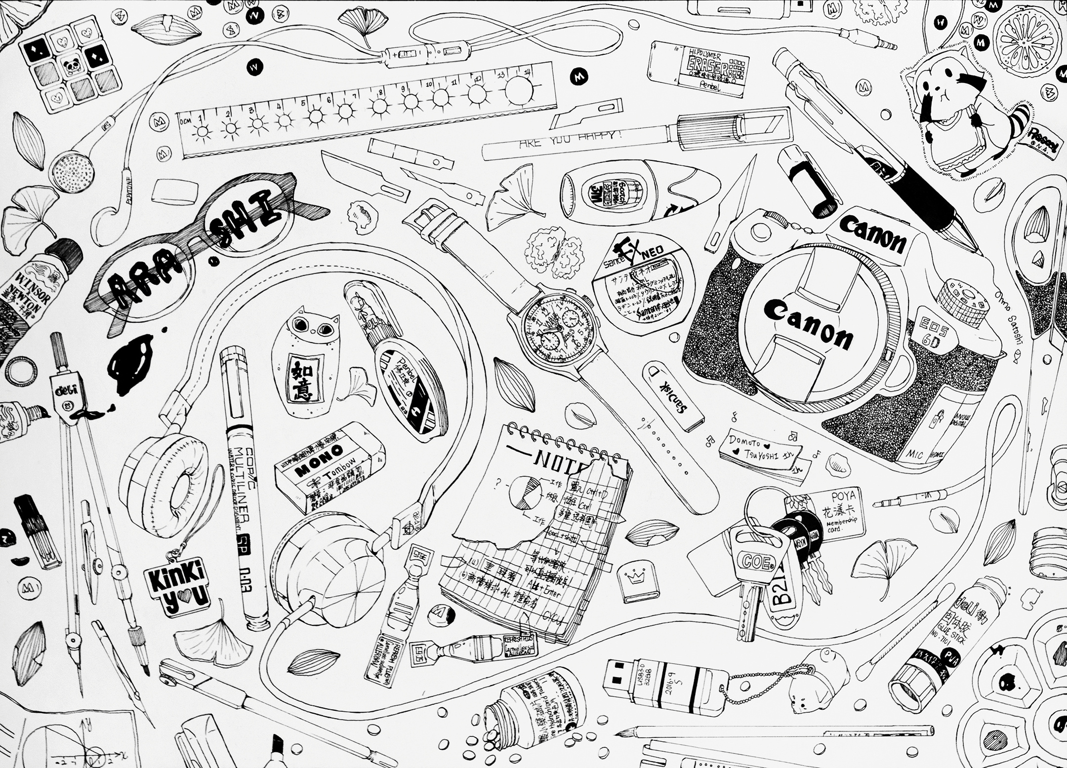 习作○小物品组合绘图