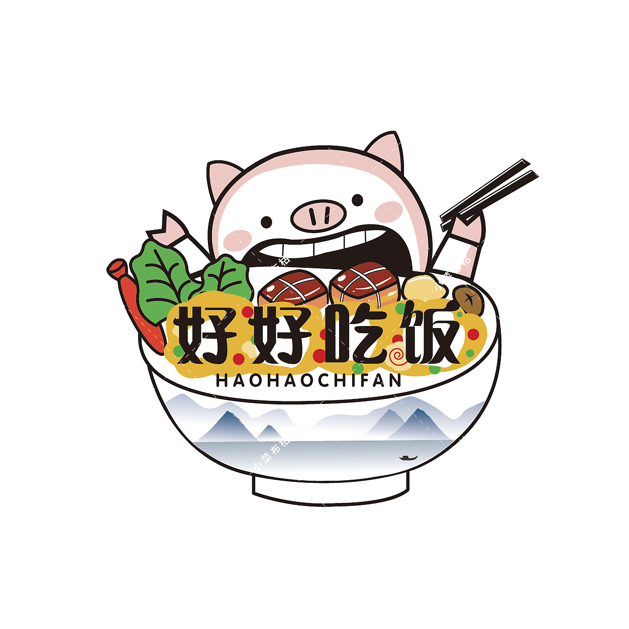 好好吃饭餐饮logo