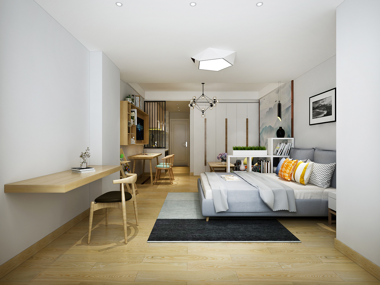 40平米的单身公寓|空间|家装设计|马玉涛 - 原创作品 - 站酷 (ZCOOL)