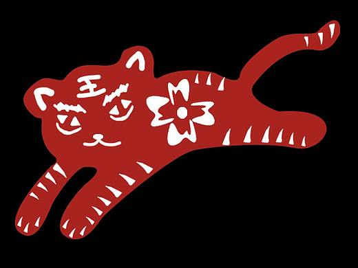 二十四生肖剪纸插画