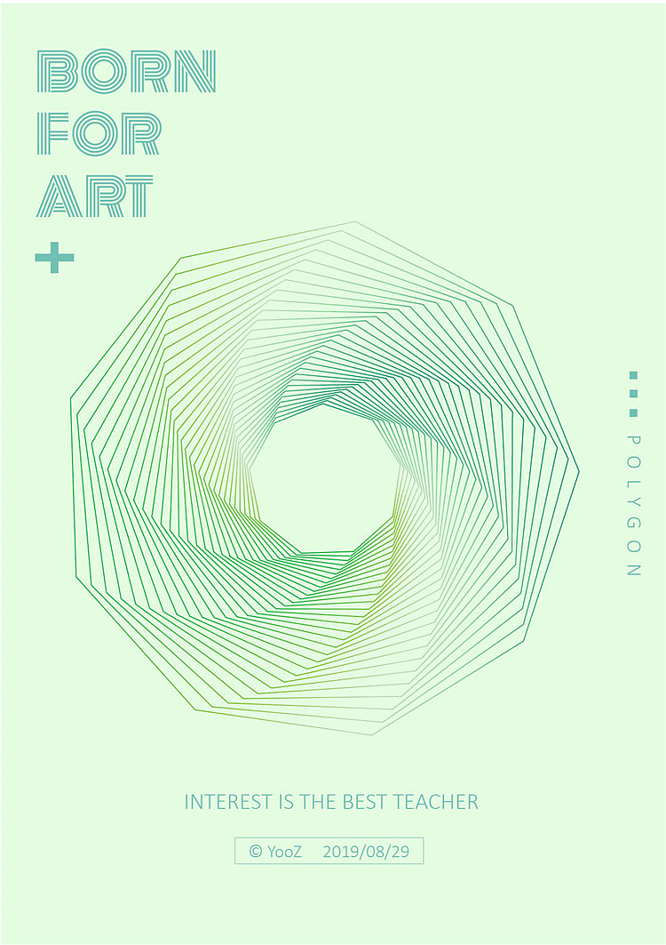 【日常練習】AI漸變線條海報設(shè)計（圖ZMTc0MzY0MzQw） - 海報 - 站酷設(shè)計師Yoo柳一一原創(chuàng)素材 - 站酷ZCOOL