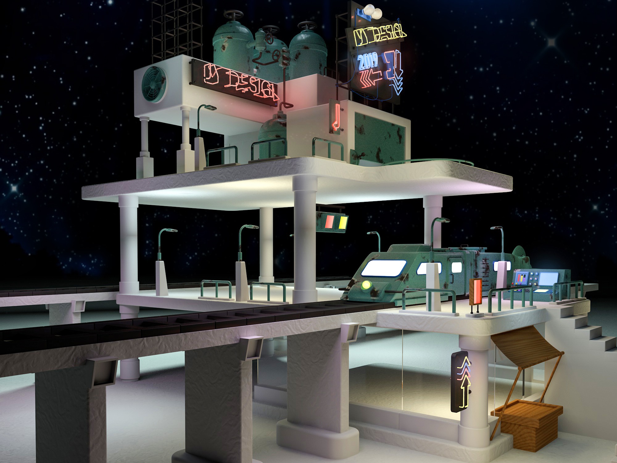 未来车站场景建模