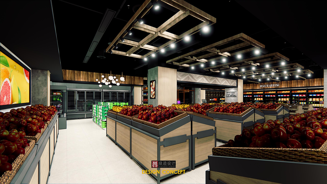 生鲜超市空间设计方案（图ZMjUzNTQ1MDg0） - 商业空间设计 - 站酷设计师小强3678原创素材 - 站酷ZCOOL