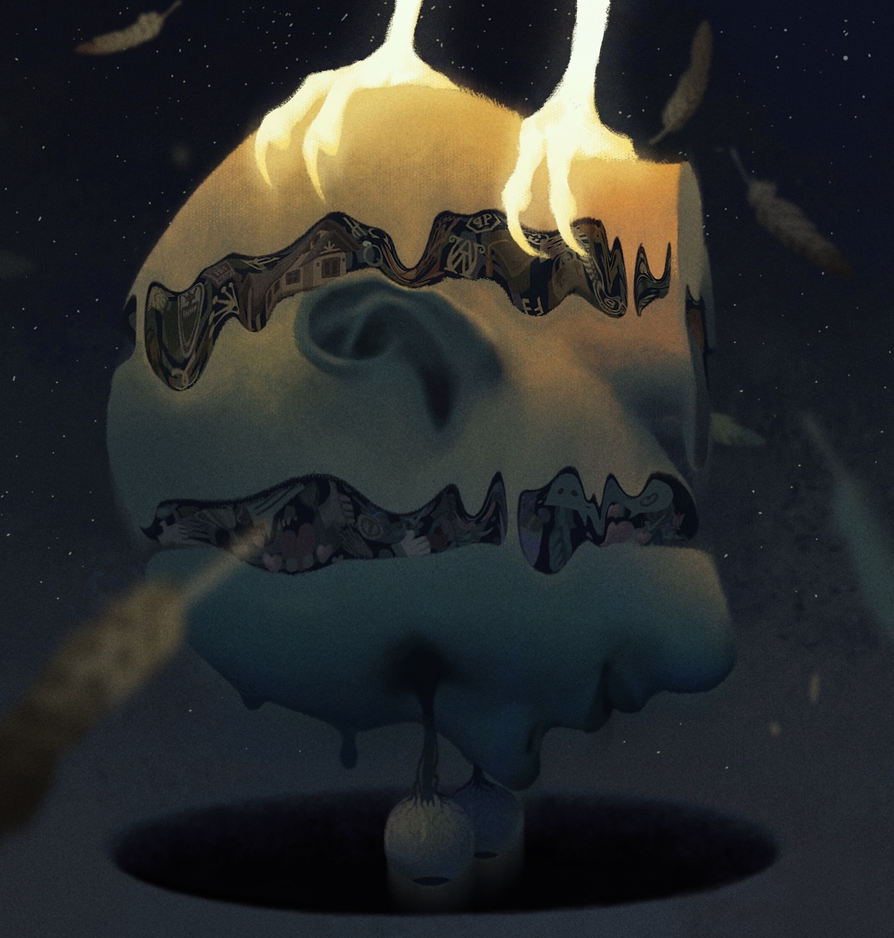 鸟飞向神Ⅰ（图ZMTczMjUzNTIw） - 艺术插画 - 站酷设计师正牌西愚人原创素材 - 站酷ZCOOL