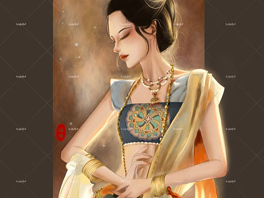 敦煌人物插画作品