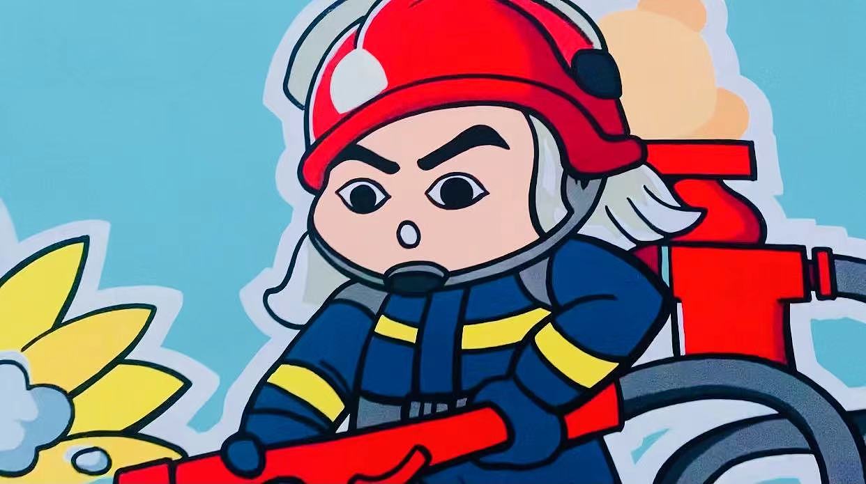 太原市南社消防救援站墙绘墙体彩绘手绘涂鸦壁画