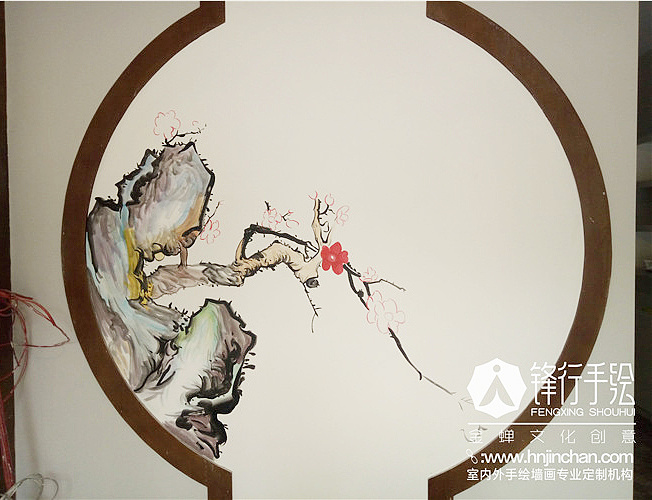 水墨手绘墙画 怀化|其他|墙绘/立体画|怀化锋行手绘 - 临摹作品
