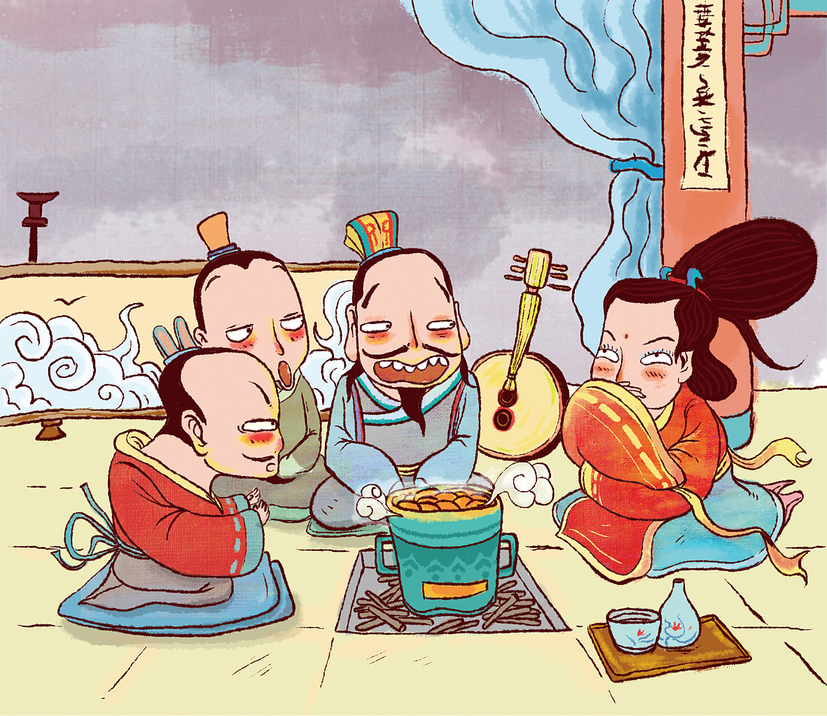 初接触这样的插图 绘画过程中发现自己对文化的积累非常的欠缺 专门去